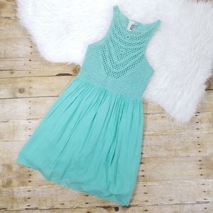 Francesca's Knit Mint Dress Sz M